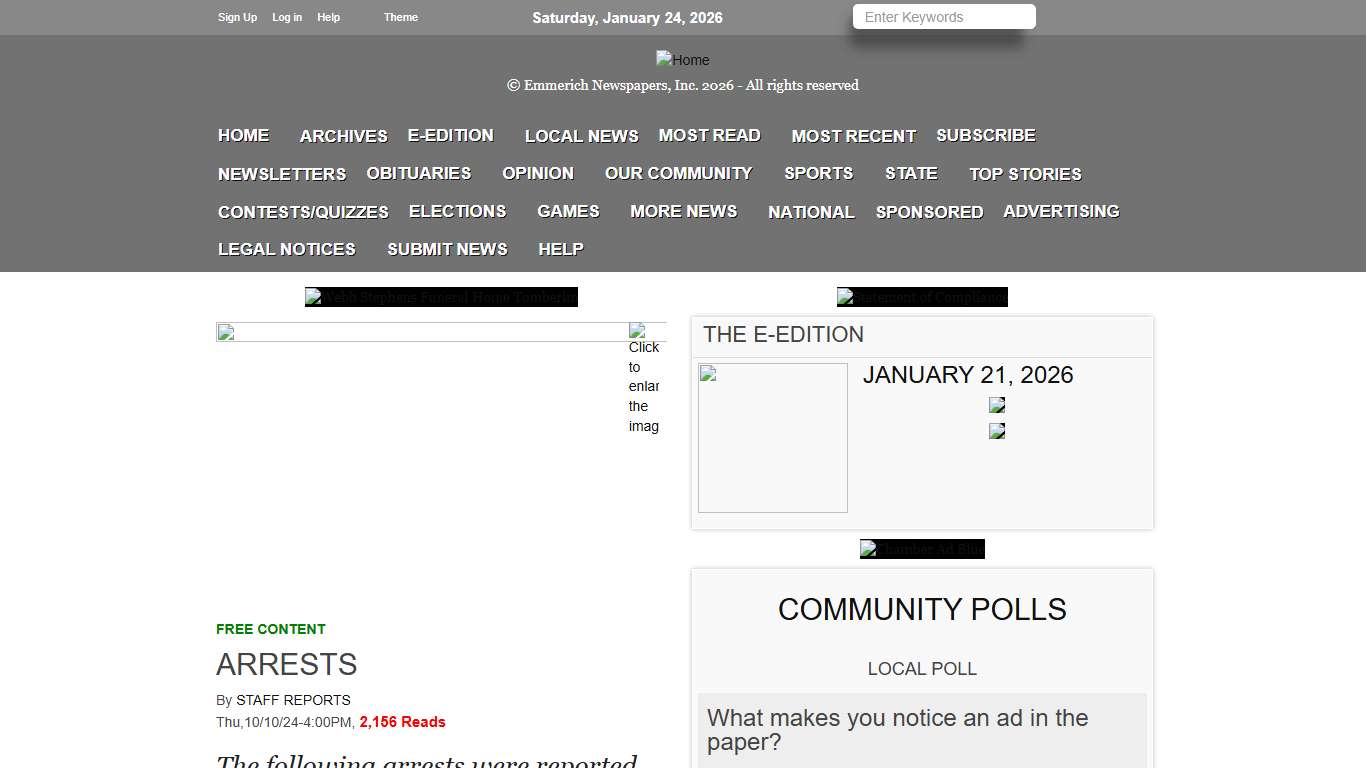 Arrests Newton County Appeal